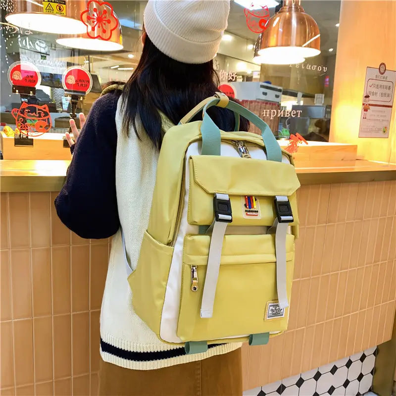Women Waterproof Backpack Cute Oxford Cloth College Girl Large Books 14 Inch Laptop School Bag Female Designer Travel Backpacks