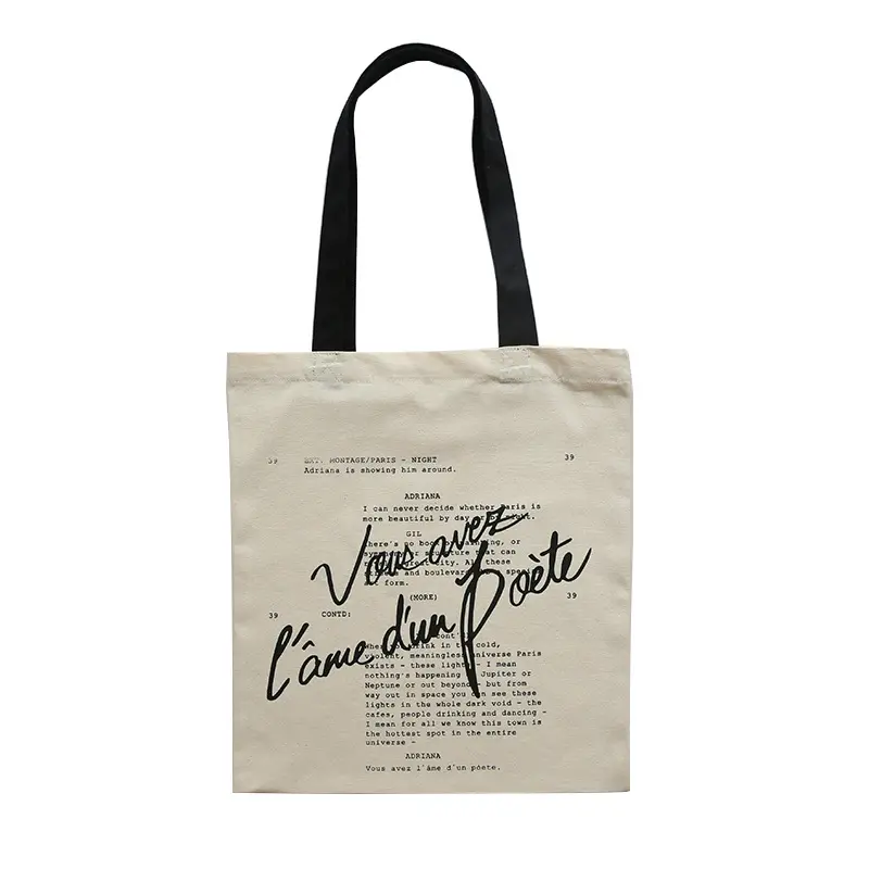 Women Canvas Shoulder Bag Midnight In Paris Female Cotton Cloth Purse Shopper Handbag School Girls Books Tote Cute Shopping Bags