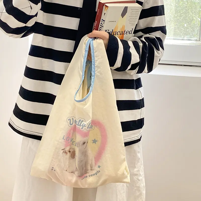 Summer Women Little Tote Cute Cat Dog Print Cloth Small Beach Handbag Female Shopper Leisure Shopping Hand Bags Girls Eco Purse