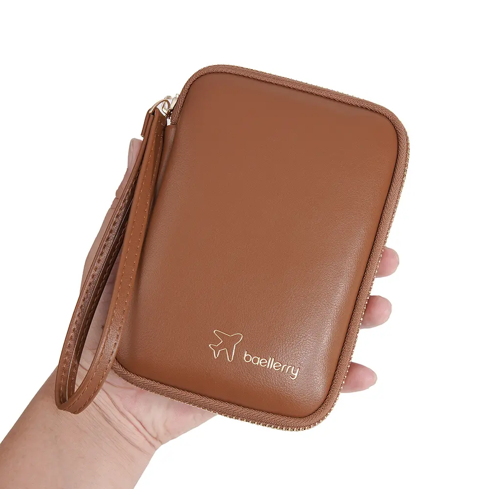 Men Women Simple Zipper Wallet Cute Airplane Print Solid Coin Purse Card Holder Soft PU Leather Passport Wallets Lady Money Bag