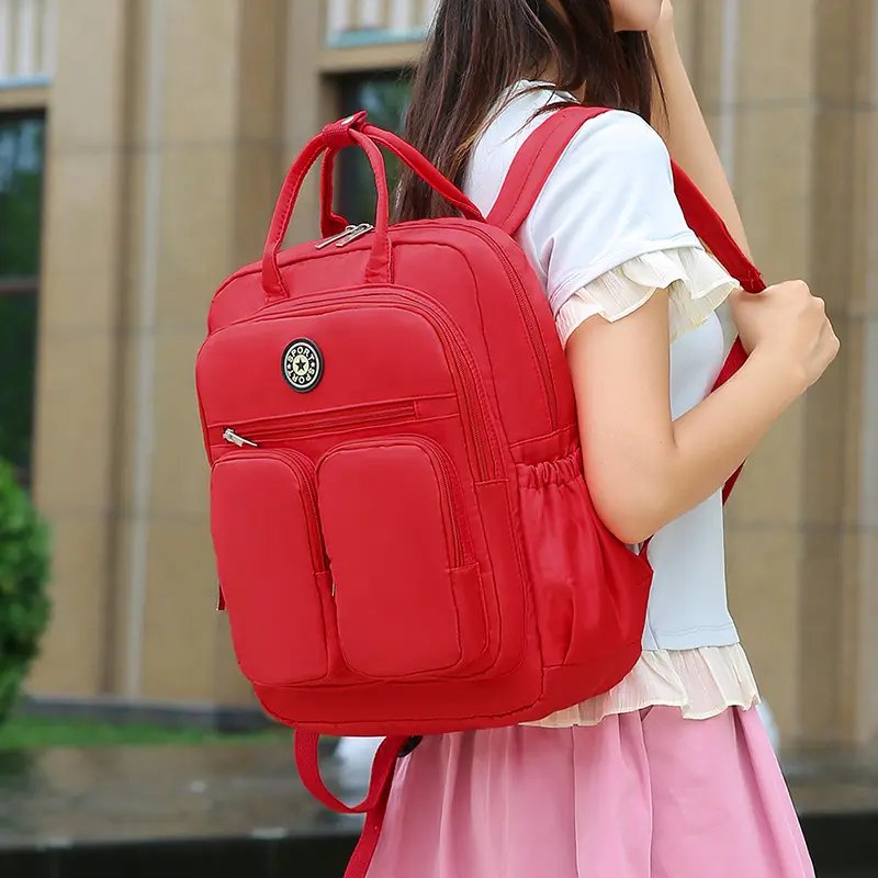Women Nylon Backpack Large Capacity Travel Backpacks Casual Big Bag Multi-Function Deisign Mummy Bags School Book Bag For Girls