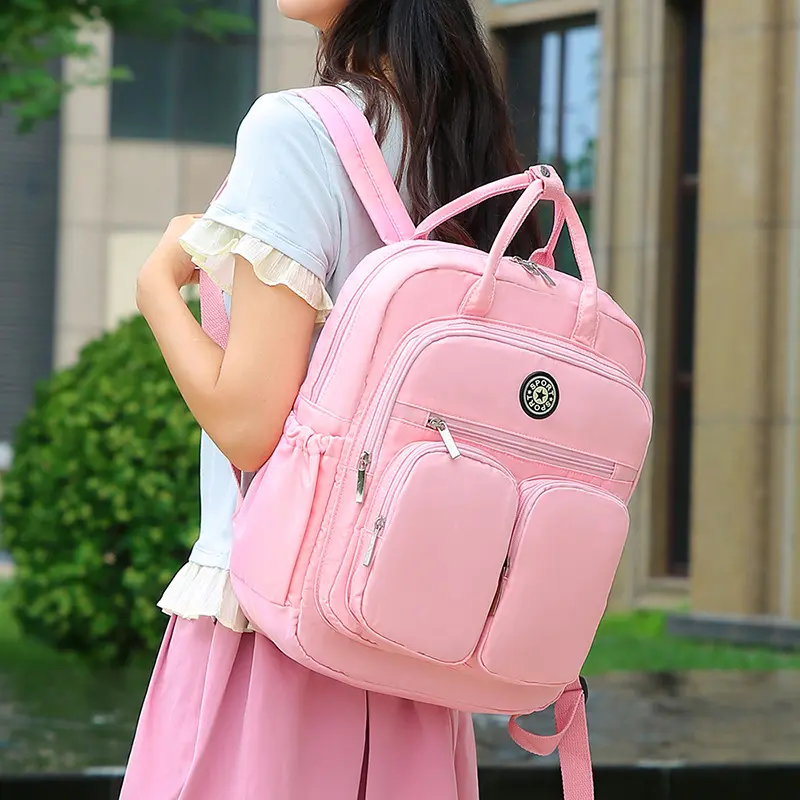 Women Nylon Backpack Large Capacity Travel Backpacks Casual Big Bag Multi-Function Deisign Mummy Bags School Book Bag For Girls