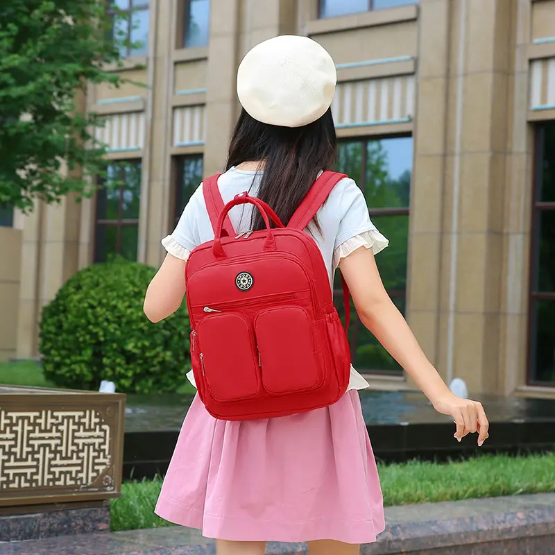 Women Nylon Backpack Large Capacity Travel Backpacks Casual Big Bag Multi-Function Deisign Mummy Bags School Book Bag For Girls
