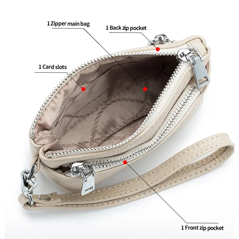 New Women Genuine Leather Wallets Female Small RFID Purses Large Capacity Cute Wallet Soft Cowhide Money Bag Coin Card Holders