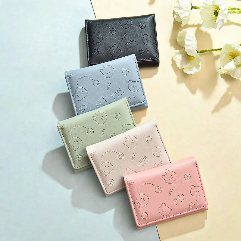 Mini Leather Women Small Wallets Money Bags Short Purse Women's Student Card Holder Girl ID Bag Business Card Holder Coin Purse