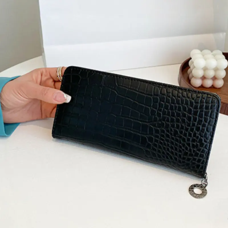 Unisex Long Men Women's Purse Punk Skull PU Leather Wallet Zipper Clutch Portable Casual Lady Cash Purse Wallet