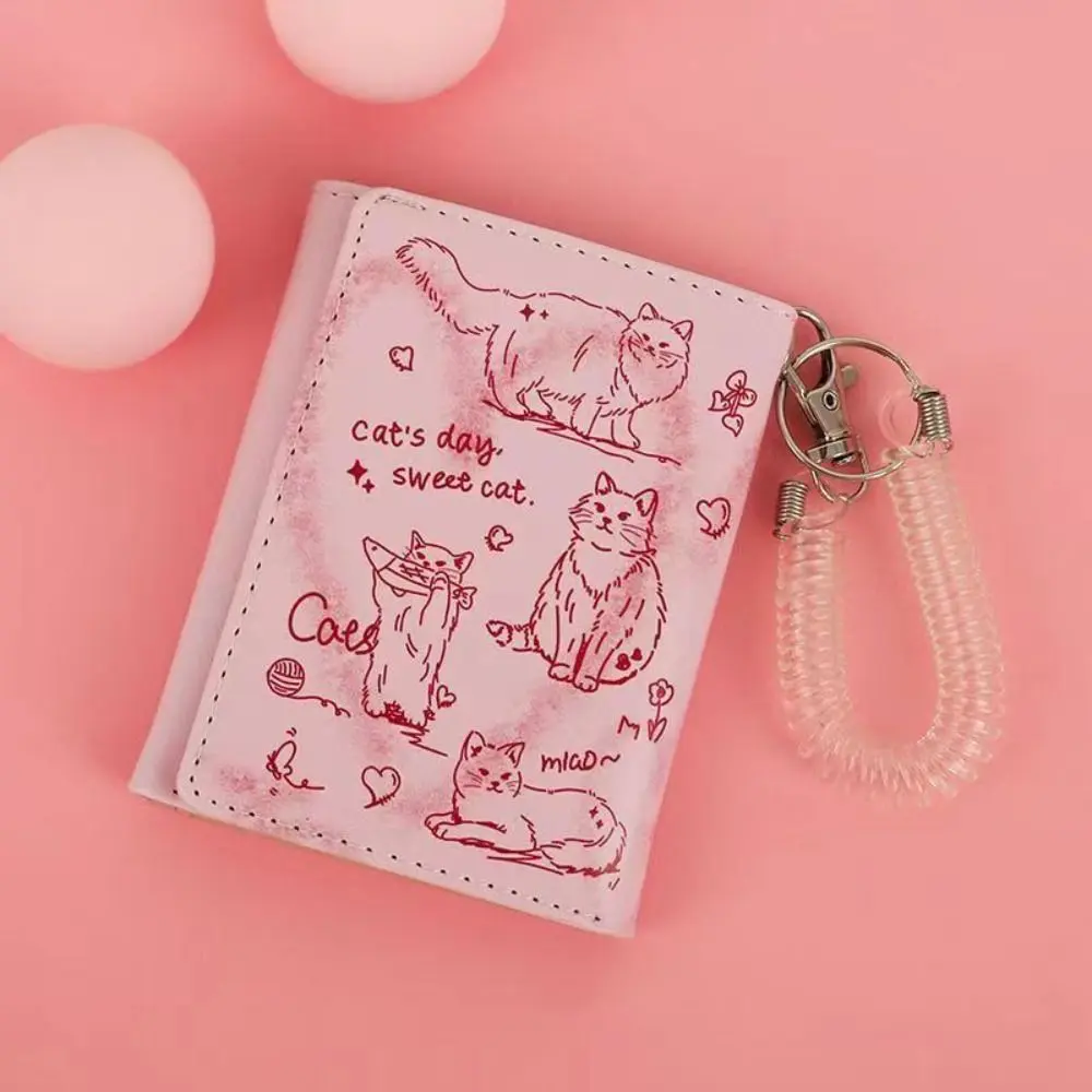 New Women Wallets Female Leather Purses Card Holders Graffiti Cat Portable Coin Purse Large Capacity Money Bag