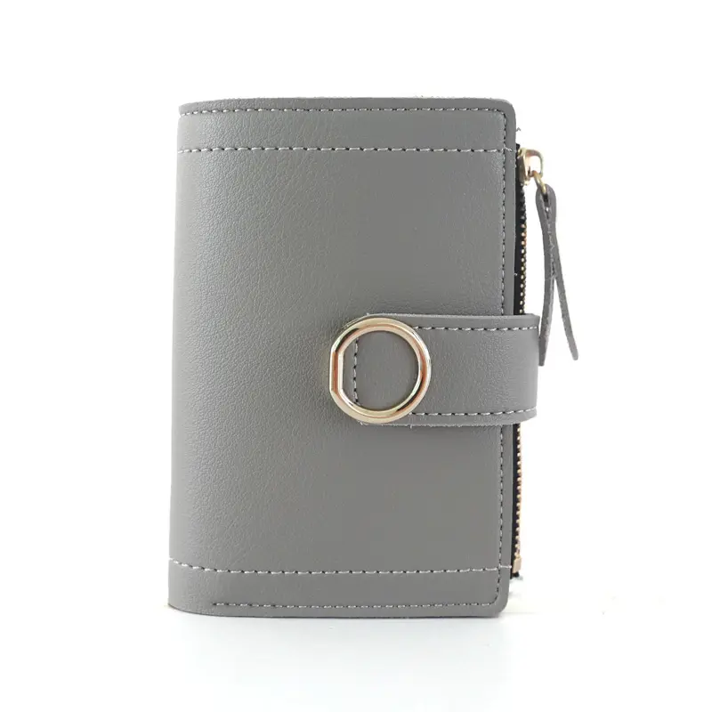 2022 New Fashion Trend Clutch Female Purse Money Clip Wallet Small Zipper Brand Leather Purse Women Ladies Card Bag for Women