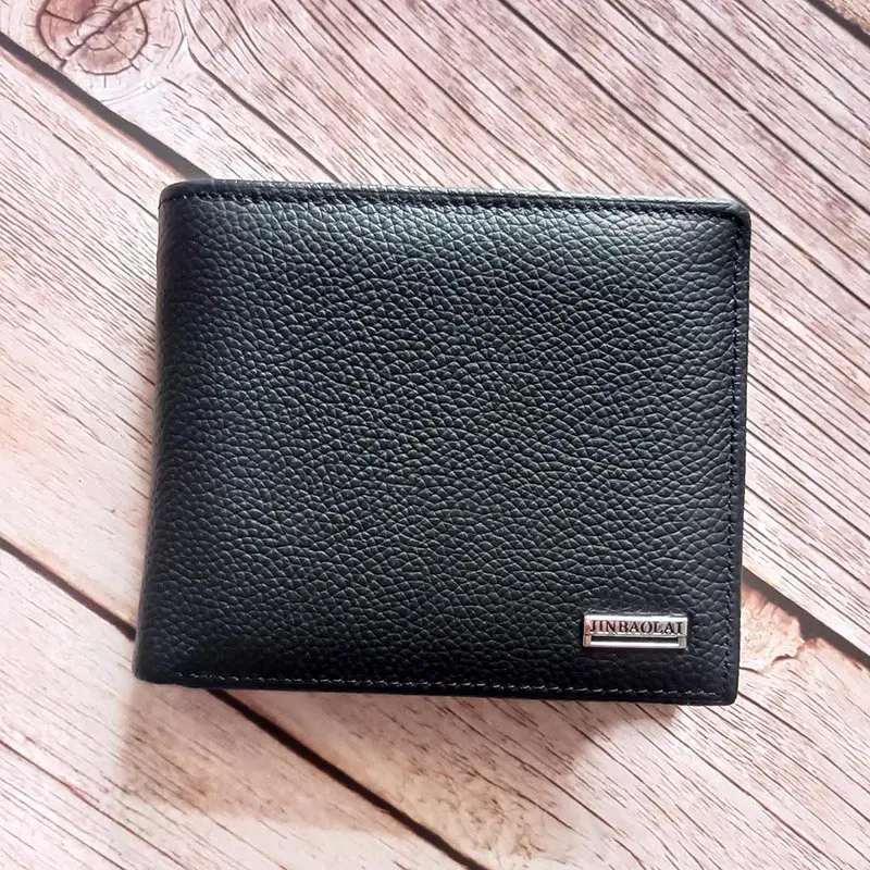 Fashion Genuine Leather Men Wallets Business Men Bifold Wallet Purse with Coin Pocket