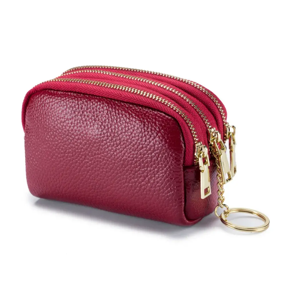 New Genuine Leather Women Wallets Double layer Cowhide Purses Multifunctional Large Capacity Coin Purse for Women Dropshipping