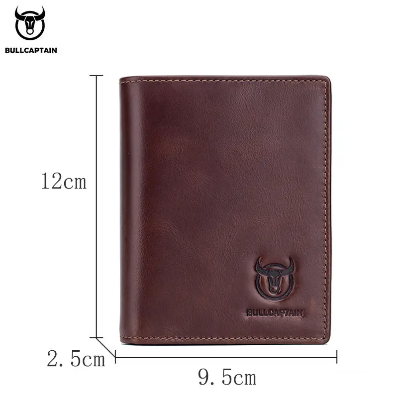 BULLCAPTAIN Large Capacity Genuine Leather Bifold Wallet Credit Card Holder for Men with 15 Card' Slots RFID Wallet
