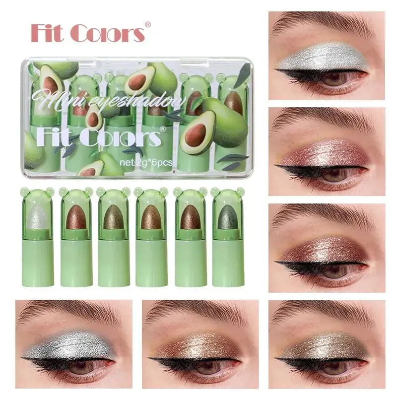 Mini 6in1 Makeup Set Blush Eyeshadow Lipstick Stick Long Lasting Moisturize Fruit Cream Tint Face Cosmetic Beauty Kit