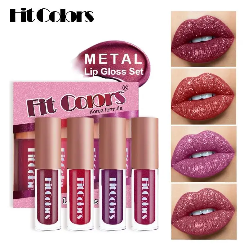 Velvet Matte Lip Gloss 4 Pack Waterproof Long Wearing Non Transfer Diamond Lipstick Set For Women