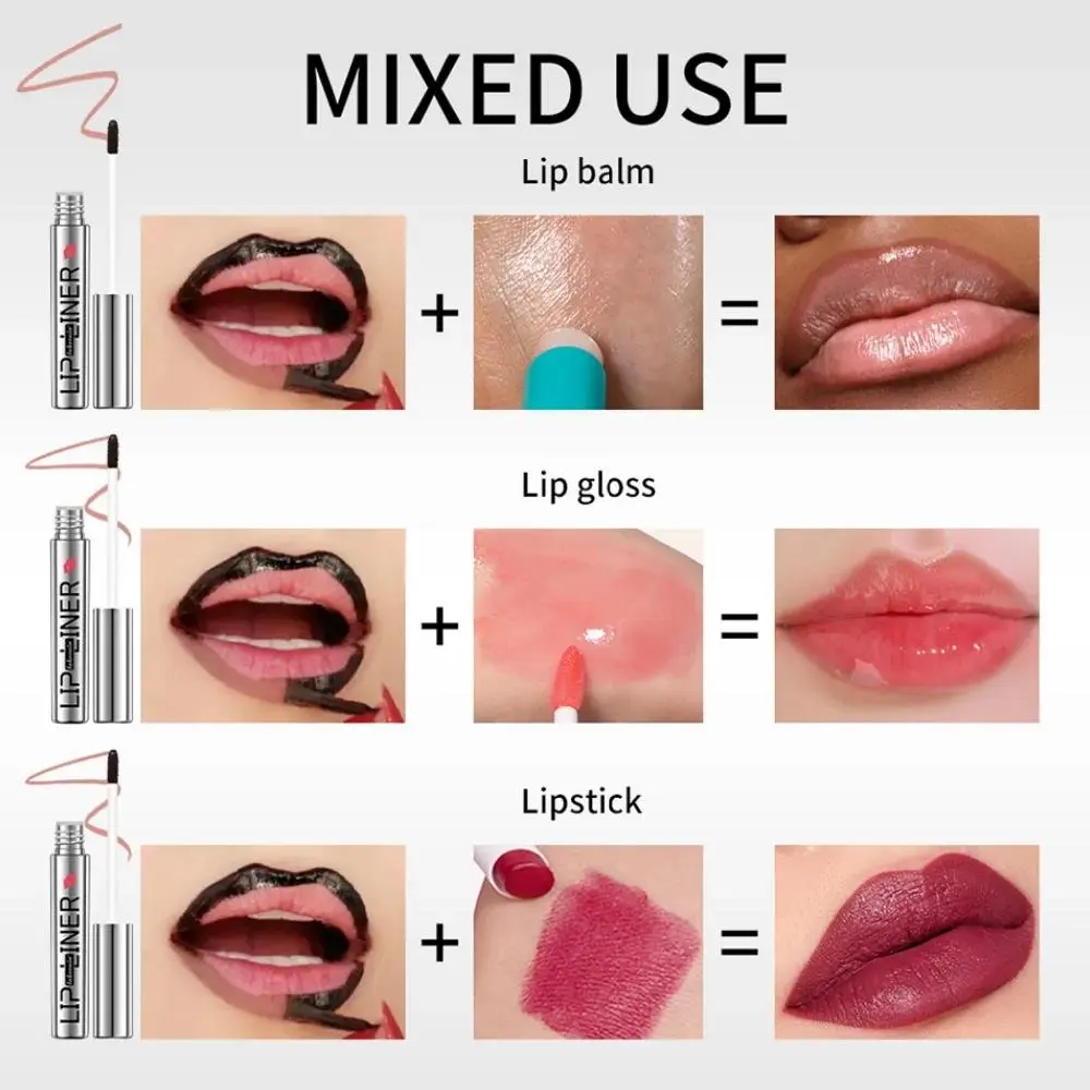 4 Colors Waterproof Lip Liner Long Lasting Peel Off Tattoo Lip Gloss Moisturizing Lipstick Pencil For Women Makeup