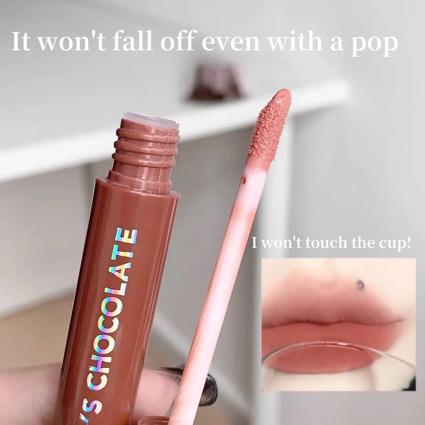 Waterproof Liquid Lipstick Set 5Pcs Chocolate Lip Gloss Long Lasting Non Sticky Silky Smooth Nude Red Makeup Cosmetics