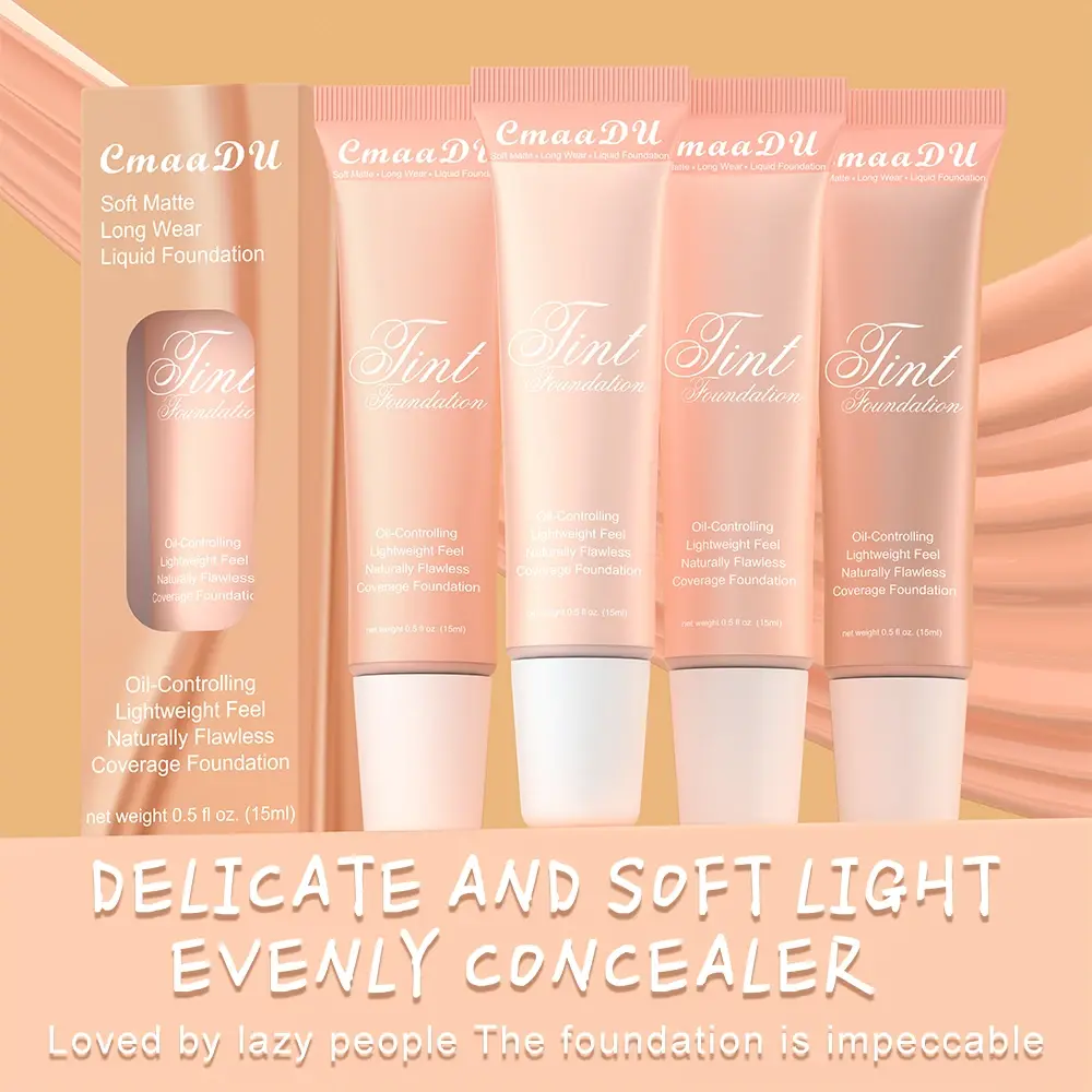 4 Colors Liquid Foundation High Coverage Makeup Base Cream Lasting Concealer BB Cream Matte Finish Waterproof Face Corrector