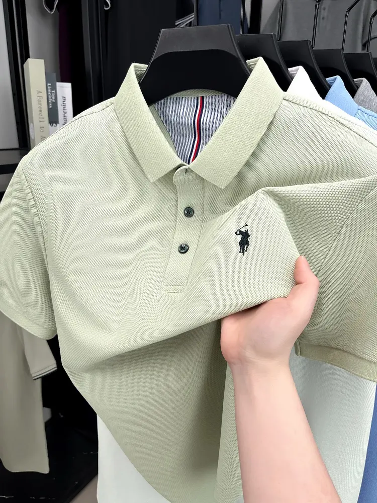 Luxury brand short sleeve 100%cotton men's polo shirt summer trend new Paul embroidery lapel T-shirt fashionable casual golf top