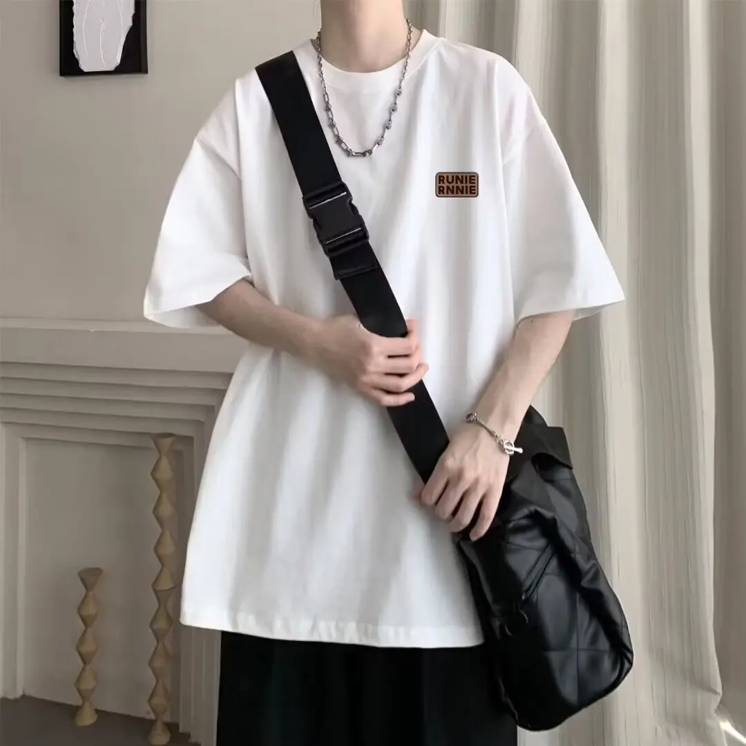 Short sleeved men's summer trend artistic simplicity new lazy Harajuku ins temperament