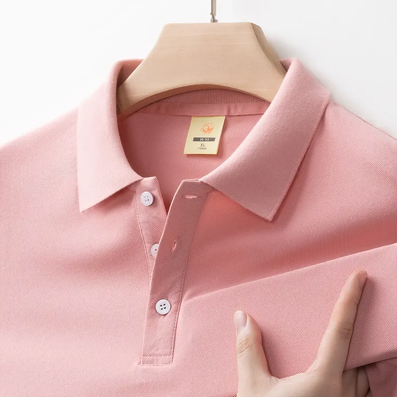High Quality Brand Men's Polo Shirt, Business Casual Ice Silk Short Sleeved T-shirt, Top Lapel T-shirt, Summer