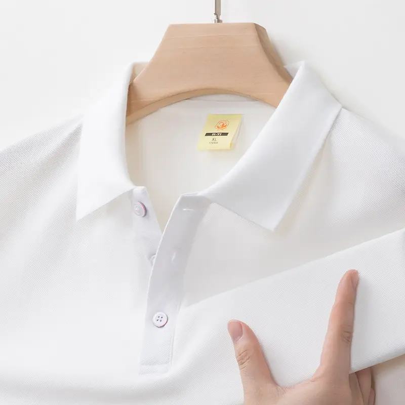 High Quality Brand Men's Polo Shirt, Business Casual Ice Silk Short Sleeved T-shirt, Top Lapel T-shirt, Summer