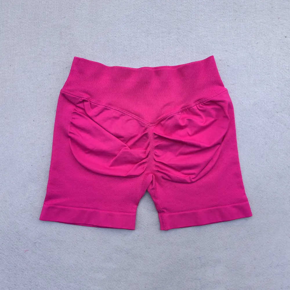 4.5" Seamless Shorts Ribbed Yoga Shorts Women Flex Scrunch Bum Gym Shorts Booty Running Short Butt Lifting Workout Pants