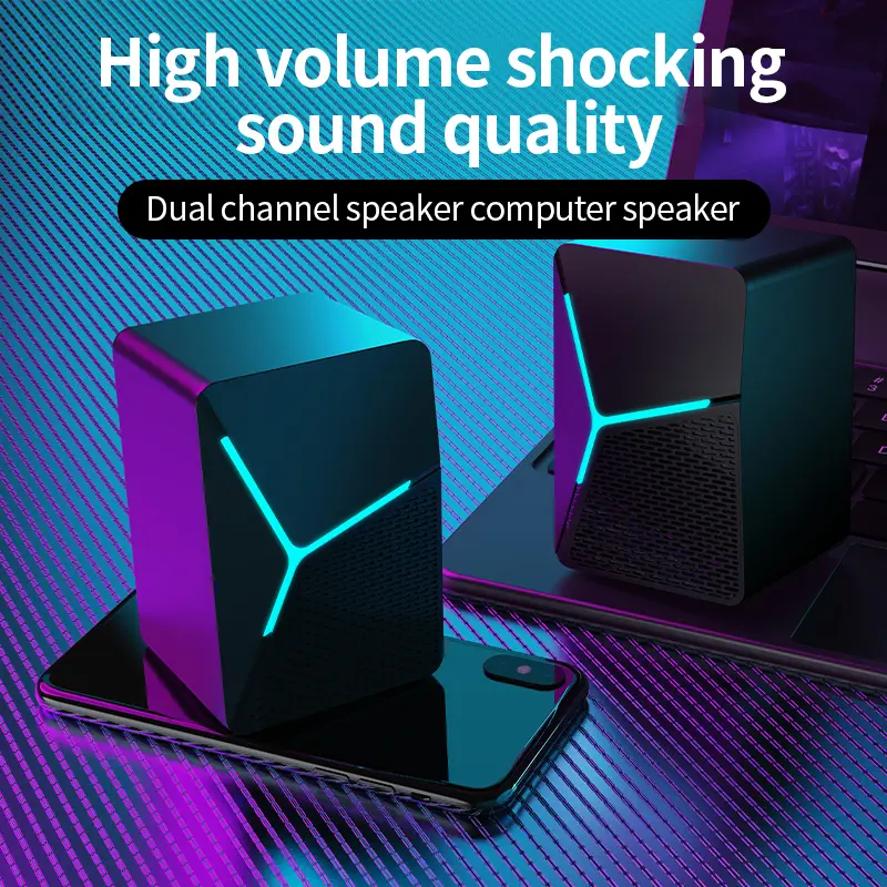 SOREX S-553 wired sound computer desktop subwoofer home desktop laptop small speaker USB multimedia high quality black