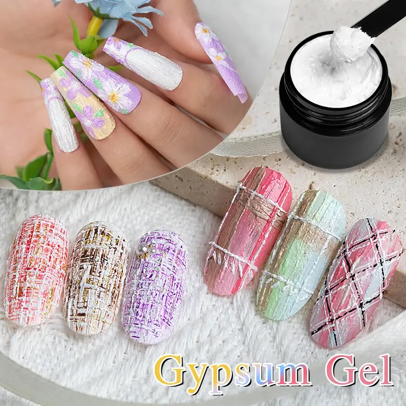 AWStorG 3D Effect Sand Gypsum Gel Drawing Super Texture Painting Gel Soak Off UV LED Semi Permanent Pigmented Paint Art Gel