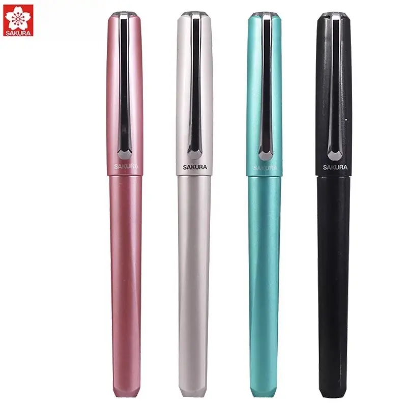 Japanese SAKURA Student Fountain Pens 0.5mm Calligraphy Pen Refillable with Ink Cartridge Cute Japanese Stationery Small Gift