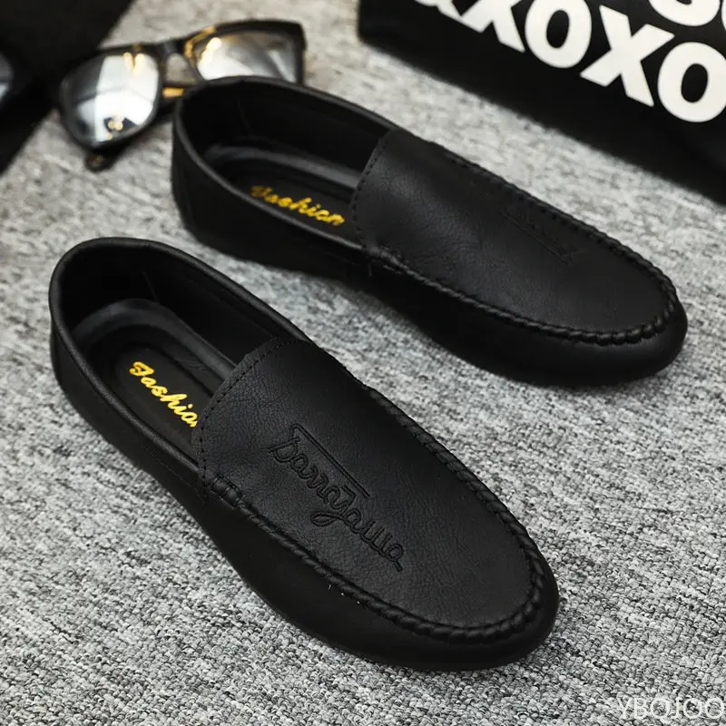 2022 Spring Summer NEW Men's Loafers Comfortable Flat Casual Shoes Men Breathable Moccasins Slip-On Soft Leather Driving Shoes