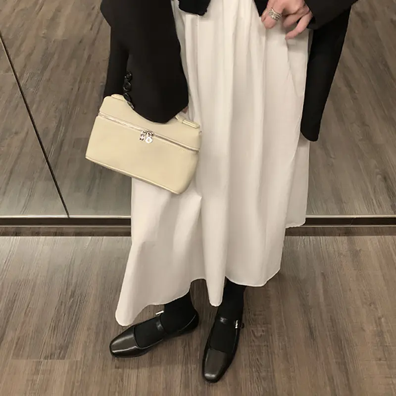 Women Soft-soled Leather Mary Jane Shoes Spring Shallow Shoes New Designe Elegant Dress Shoes Chunky Pumps Zapatillas Mujer