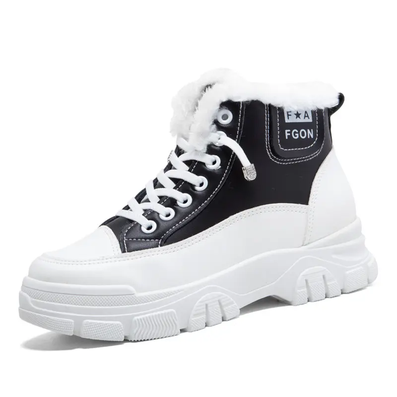 Women's Winter Shoes 2021 New Plus Velvet Thick Snow Boots Woman Thick-soled Sneaker Platform High Top Casual Short Ankle Boots