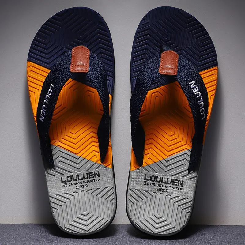 2023Brand Fashion Flip Flop Men High Quality Non-Slip Outdoor Beach Flip Flops Men Flat Casual Slippers Men Chinelo Masculino