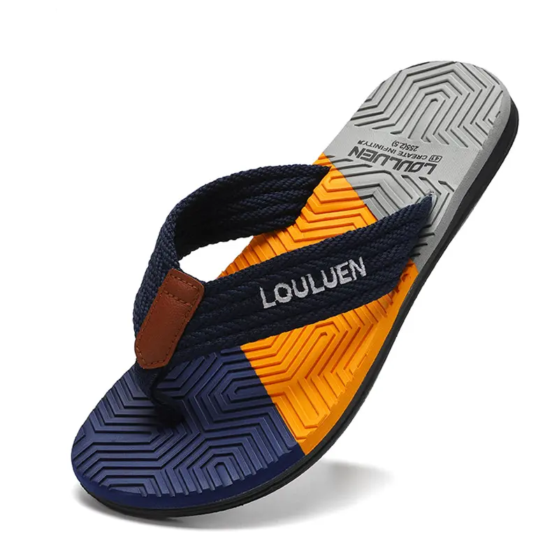 2023Brand Fashion Flip Flop Men High Quality Non-Slip Outdoor Beach Flip Flops Men Flat Casual Slippers Men Chinelo Masculino