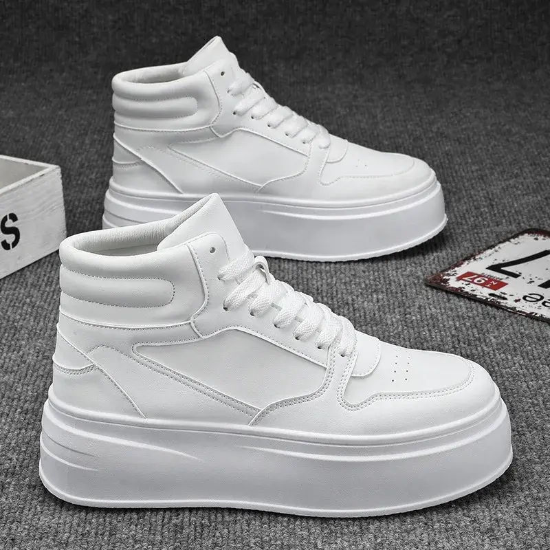 Men Casual Sneakers Platform Ankle Boots High-top Thick Bottom Sneakers Male Outdoor Basketball Shoes Sport Trainers 2025