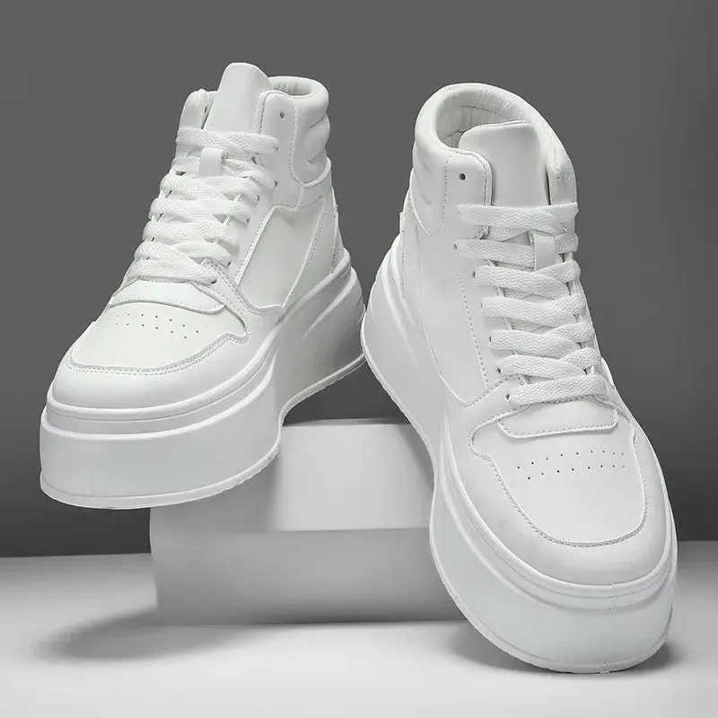 Men Casual Sneakers Platform Ankle Boots High-top Thick Bottom Sneakers Male Outdoor Basketball Shoes Sport Trainers 2025