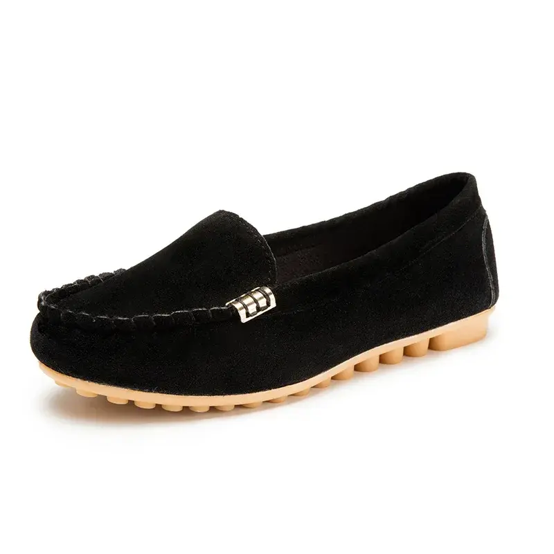 2025 Classic Round Toe Flat Non-Slip Casual Loafers FashionTemperament Shallow Mouth Comfortable Women's Walking Shoes