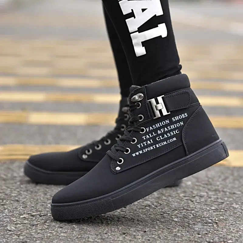 men High Top Casual Shoes Spring Autumn  Retro Fashion Simple comfortable versatileMen Boots