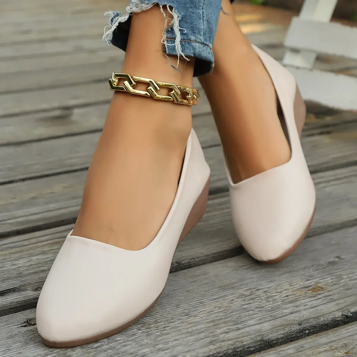 Woman Flats High Quality Fashion Women Shoes Round Toe non Slip shoes Rubber Ballet Plus Size Cozy footwear ﻿2025