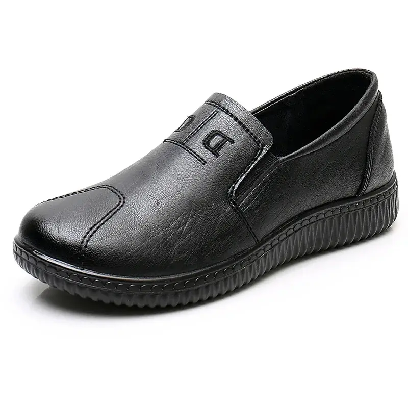 Women Genuine Leather Shoes Spring Autumn Brown Female Casual Shoes Black Mom Ladies Cozy Classic Leisure Loafer Shoes