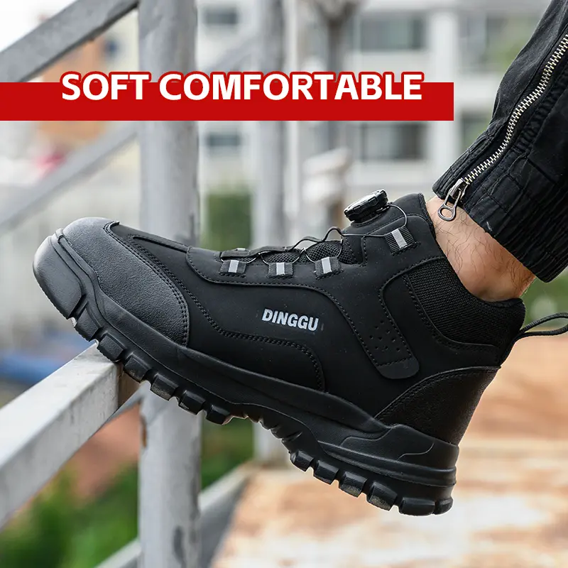 High top Steel toe Work Safety Shoes Waterproof Protective Shoes Hiking Work Boots Anti-smash Anti puncture Indestructible Boots