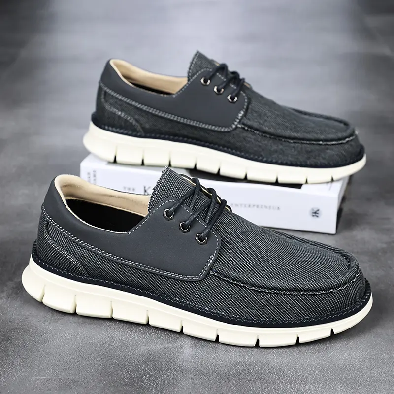 Spring Men's Canvas Shoes Breathable Casual Shoes Brand Men Loafers Lightweight Boat Shoes Walking Vulcanized Shoes Sneakers