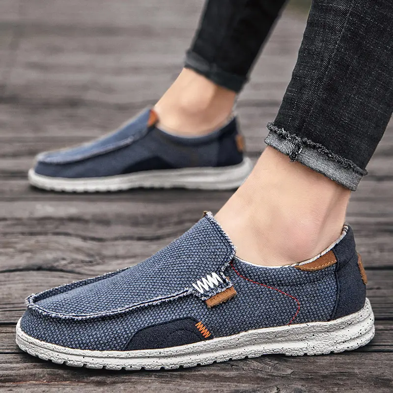 New Men's Vulcanize Shoes Fashion Canvas Shoes Men Breathable Casual Flats Shoes Outdoor Male Sneakers Loafers Zapatos Hombre
