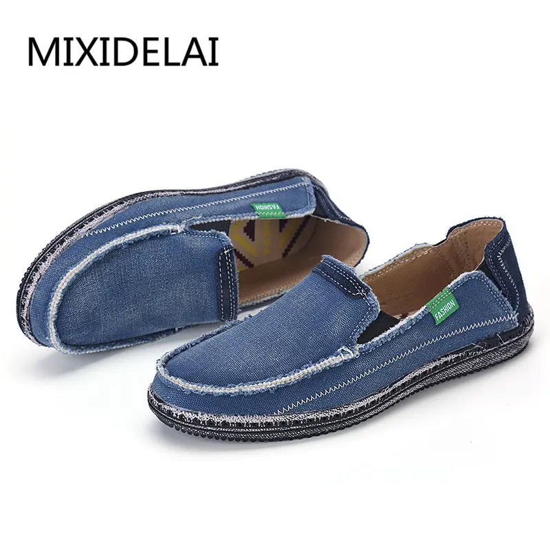 New Arrival Low Price Mens Breathable High Quality Casual Shoes Jeans Canvas Casual Shoes Slip On Men Fashion Flats Loafer