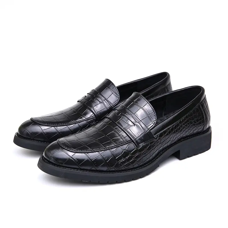Men's Loafers Luxury Brand Leather Dress Shoes Breathable Slip-On Solid Formal Casual Shoes Handmade Designer Men Shoes Mocassin