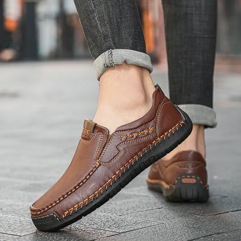 Leather Shoes Casual Business Shoes for Men Dress Sneakers Tenis De Hombre Moccasins Mokasin Tenis Caballero Designer