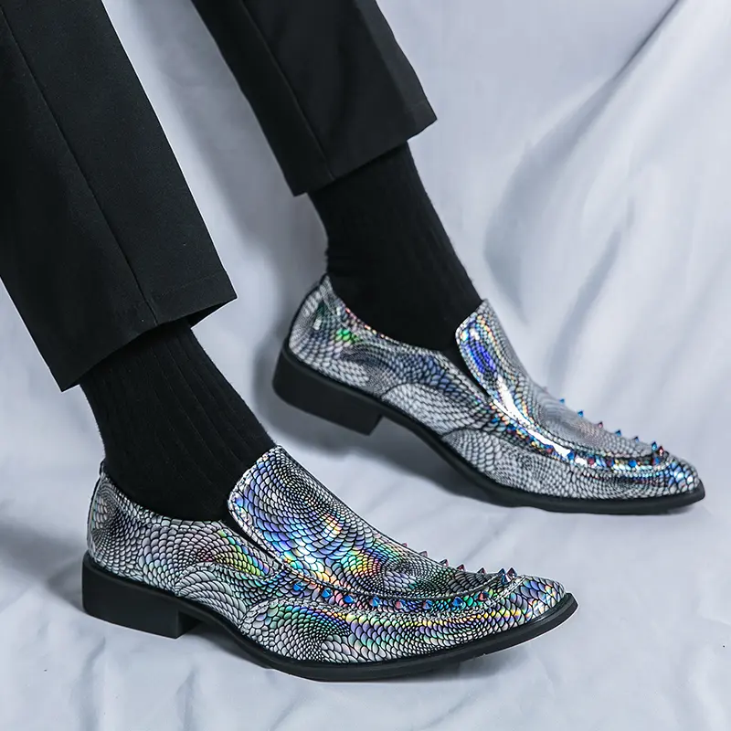 Men's Loafers Luxury Brand Leather Dress Shoes Breathable Slip-On Solid Formal Casual Shoes Handmade Designer Men Shoes Mocassin