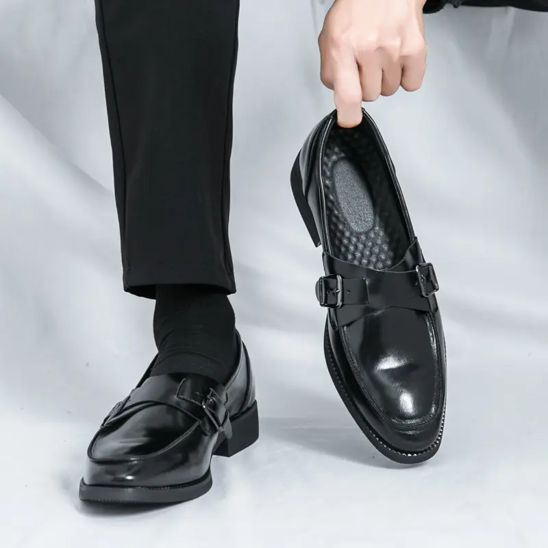 Men's Loafers Luxury Brand Leather Dress Shoes Breathable Slip-On Solid Formal Casual Shoes Handmade Designer Men Shoes Mocassin