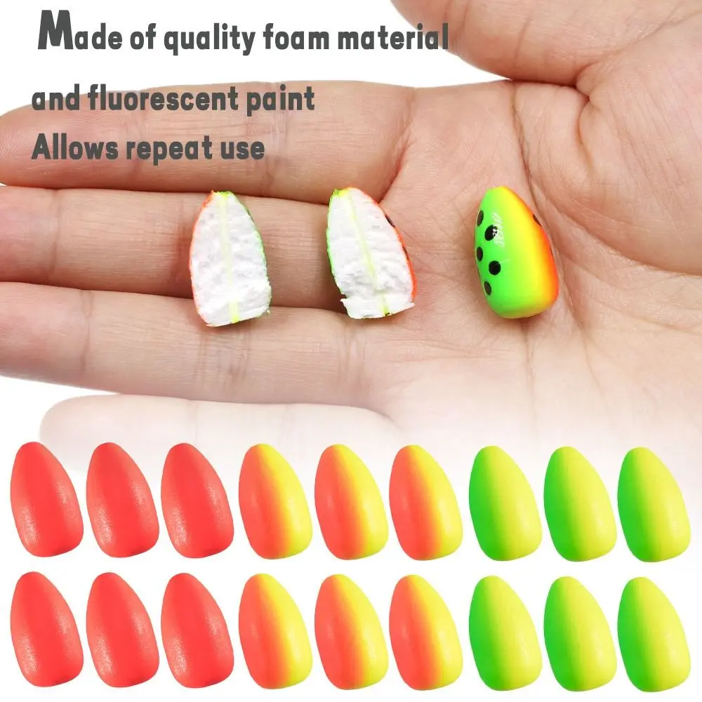 50pcs Beans Fishing Float set Foam Floats Ball Beads Bottom Rig Rigging Material Fishing Tackle Accessories