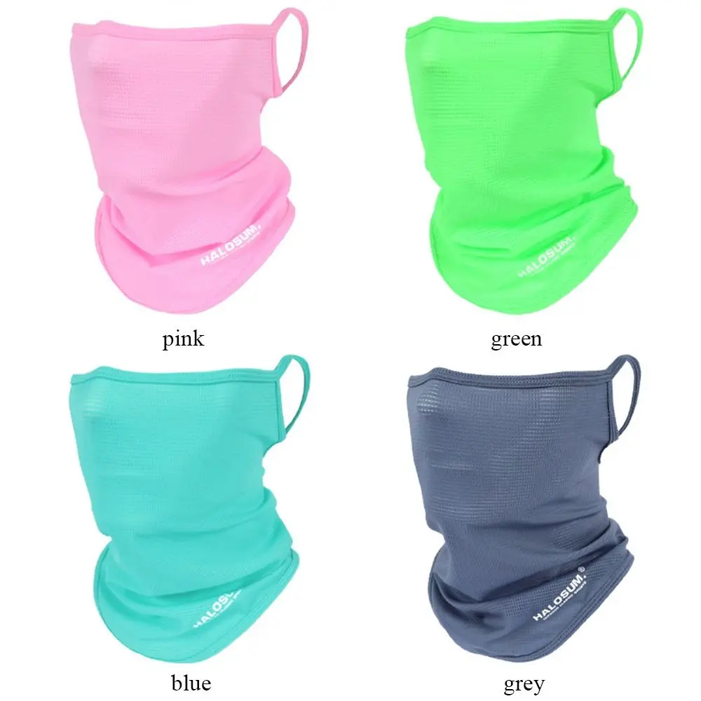 Full Face Mask Balaclava Breathable Sun UV Protection Summer Ice Silk Sun Protection Bike Mask Motorcycle Scarf Neck Gaiter