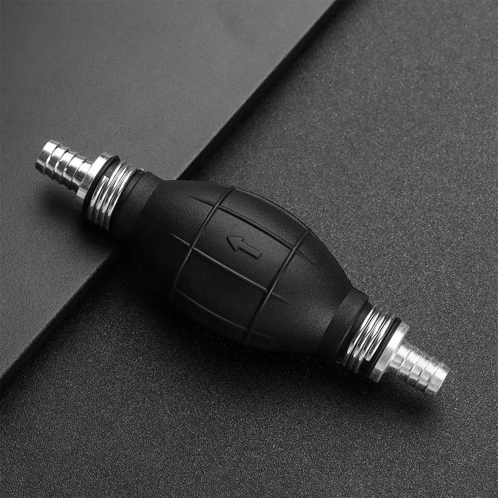 6mm/8mm/10mm/12mm Black Rubber Aluminum Manual Fuel Pump Hand Primer Oil Gasoline Petrol Diesel Liquid Transfer Pump